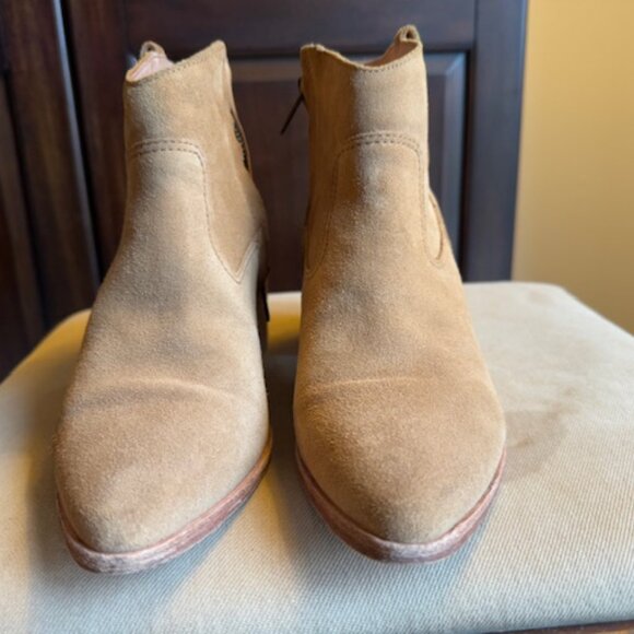 Madewell The Lonnie Boot‎ In Khaki Brown Suede Size 7.5 - Picture 1 of 7